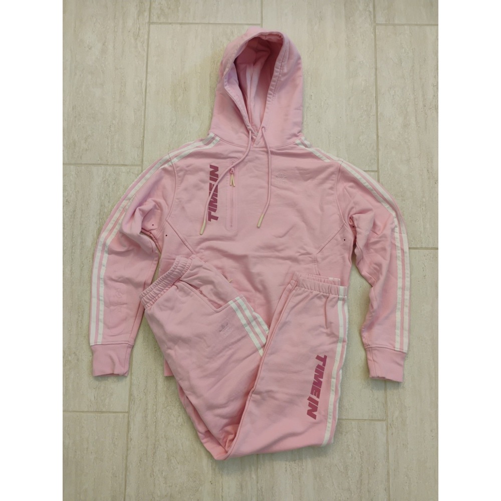 Adidas X Ninja Time In Women Tracksuit Jogger Set XSmall Pink Hoodie Y2K Rare